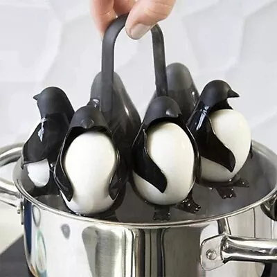 Penguin-Shaped Boiled Egg Cooker - Cook Store And Serve Holds 6 Eggs • £6.40