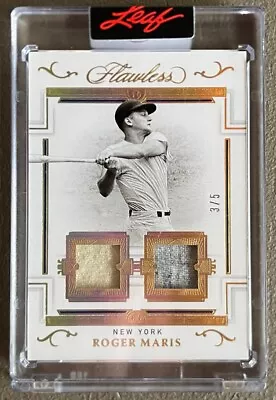 2021 Panini Flawless Roger Maris Legendary Dual Game Used Jersey Relic 3/5 • $199.99