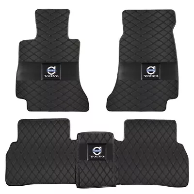 For Volvo All Models Car Floor Mats Waterproof Carpets PU Leather Front Rear Rug • $34.29