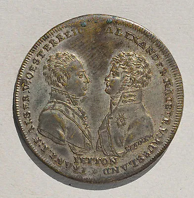 Alexander Of Russia / Franz Ii Austria Battle Of Leipzig  1813 Jeton • $110