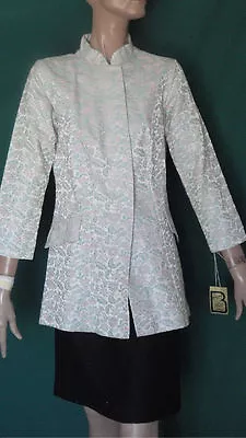 Vintage Pastel Brocade Nehru Jacket NOS B36 Size 11 - 12 • $34.99