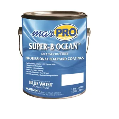 Marpro Antifouling Bottom Paint BLACK GALLON Super-B Ocean 45%Copper Ablative 7- • $132.25