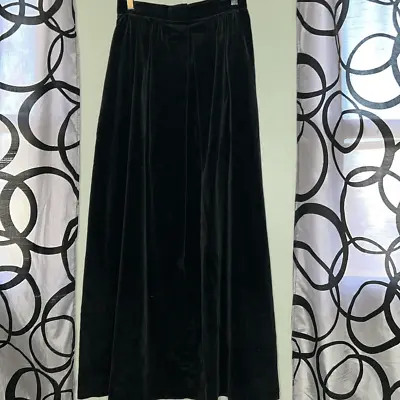 Vintage Intuitions By Kathy Manning Black Velvet Maxi Skirt • $22