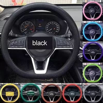 Car Steering Wheel Cover Cool Anti-slip Silicone Steering Wheel Protective Cover • $13.35