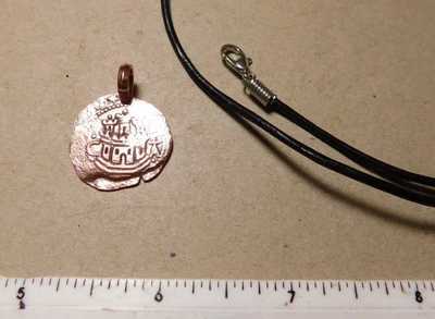 $20.95 • Buy 1500s Spain Spanish Coin Made Into A Unique Pendant Necklace !!