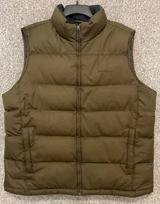 Eddie Bauer Mens Brown EB650 Down Insulated Puffer Vest Jacket Size Large • $39.99