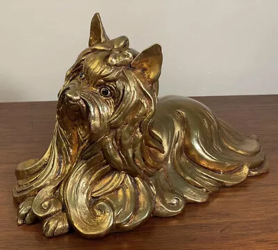 Kay Finch Pottery Gold Leaf Yorkshire Silky Terrier 831 Yorkie California US Vtg • $125