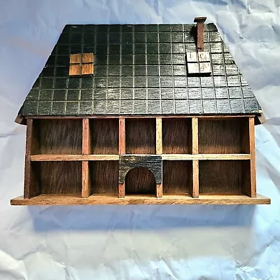 Wood Display Case - Swiss Chalet Style Wooden Display Case For Miniatures • $24.99