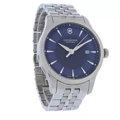 Swiss Army Alliance Mens Stainless Steel Blue Dial Quartz Watch 241802 • $157