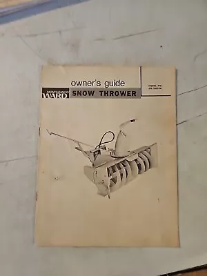 Vintage 1970 Montgomery Ward Tractors Snow Thrower Owners Guide  • $17.95