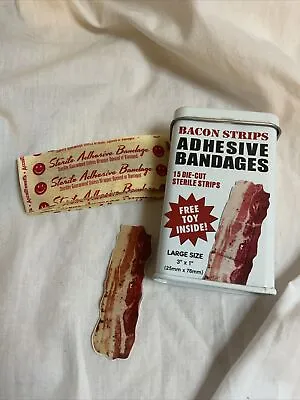 Vintage Novelty Bacon Bandages And Tin • $7.95