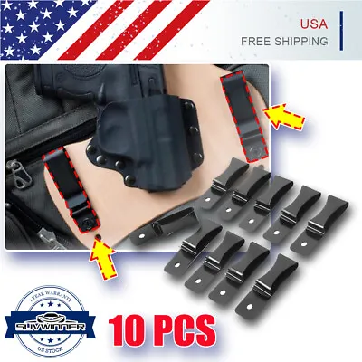 Upgrated 10 PCS Spring Belt Hybrid Holster Sheath Belt Clips Steel For Kydex NEW • $7.99