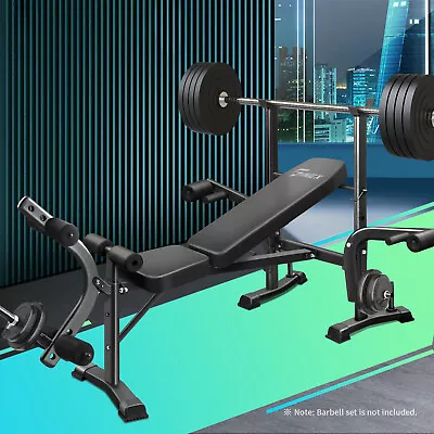 Finex Weight Bench Press 8in1 Multi-Station Fitness Home Gym Equipment Incline • $149.90