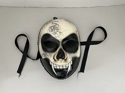 Originally Hand Painted Made In Italy Venezia Black And Cream Masquerade Mask • $49.95