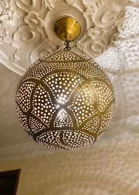 Copper Ceiling Light Handmade Moroccan Lighting Brass Pendant Lamp New Home Deco • $129.89