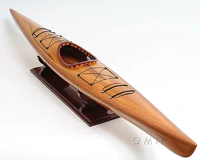 Cedar Strip Built Kayak Wood Display Canoe Model 42  Fully Assembled Boat New • $594.26