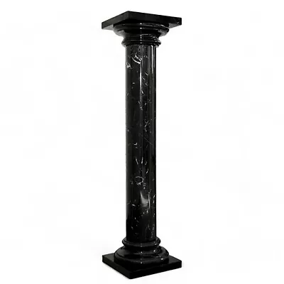 Column IN Marble Black Marquinia Italian Interior Design H 100cm • £805.73