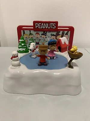 Peanuts Ice Skating Rink Musical With Peanuts Gang Jingle Bells Music- Working • $24.99