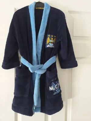 Boys Dressing Gown Blue Man City 3/4 Yrs By Marks Spencer • £4.50