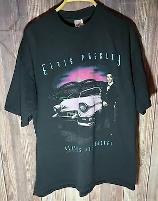 Elvis Presley 1992 Classics Are Forever Vintage Black T Shirt XL • $34.95