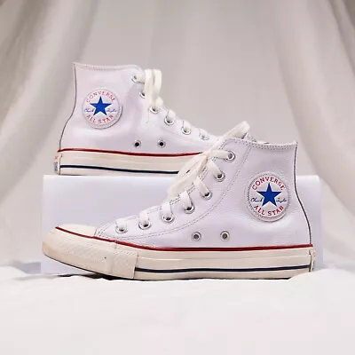 Converse Chuck Taylor All Star White Leather Unisex UK 5 Trainers EUR 37 132169C • £35