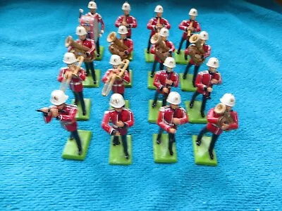 Vintage Lead Royal Marines Light Infantry Marching Band Hand Painted X 16  1/32 • £21