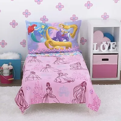 Disney Princess 4 Piece Toddler Bedding Set - Friendship Is A Journey • $41.95