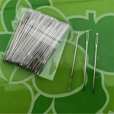 10pcs  Large Eye Embroidery Tapestry Darning Needle Sewing Bees Crafts Tools 5CM • $2.18