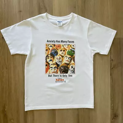 $849.95 • Buy Vintage Xanax Anxiety Has Many Faces White T-Shirt Tee Men’s Small