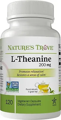 L-Theanine 200mg Super Value Size - 120 Vegetarian Capsules • £10.99