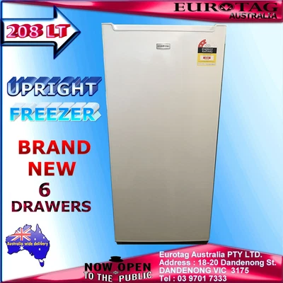 $445 • Buy NEW EUROTAG 208LT UPRIGHT VERTICAL FREEZER *BRAND NEW 12 Months Warranty
