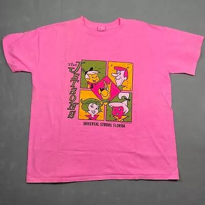 Vintage 90s The Jetsons Universal Studios Florida T-Shirt XXL Pink Single Stitch • $48.95