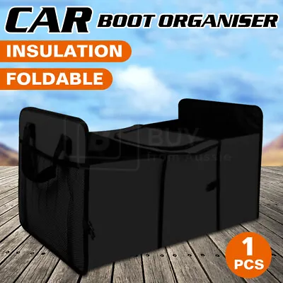 Collapsible Car Rear Boot Organiser Trunk Storage Tidy Cooler Bag Tool Pocket • $19.99