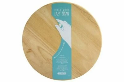 £12.83 • Buy Apollo Hevea Wood 35cm Lazy Susan Round Food Wooden Swivel Pizza Serving Board