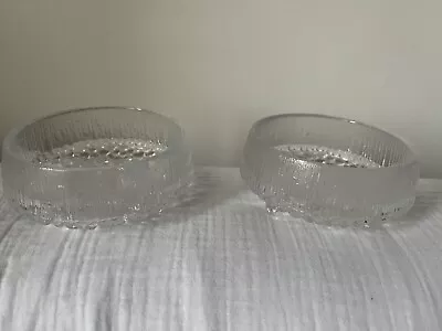 Pair Of Iittala Finland Ultima Thule Dessert 3 Footed Glass Bowls • £22.99