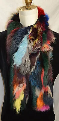 $139.95 • Buy  Real Fox Fur Scarf Boa Multi Color New Made In The USA