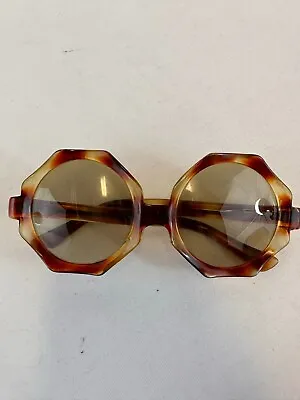 Italian Sunburst Tortoise Woman's Vintage Retro Sunglasses Model Gondola 70's • $42.95