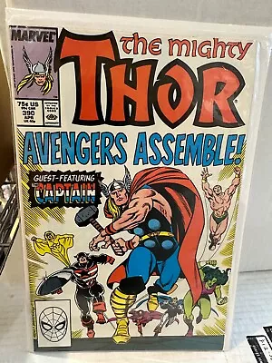 Mighty Thor 390 Marvel Comic (1987) KEY Cap America Wields Mljonir! • $12.45