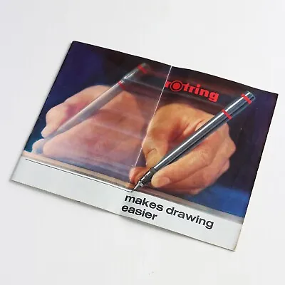 £95 • Buy Ultra Rare Rotring 1969 Catalogue Technical Drawing Pens Compasses - English Ed
