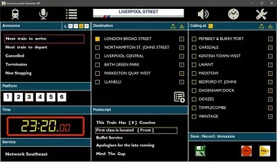 Train Station Announcement Generator Software - British Rail Sound Version • £22