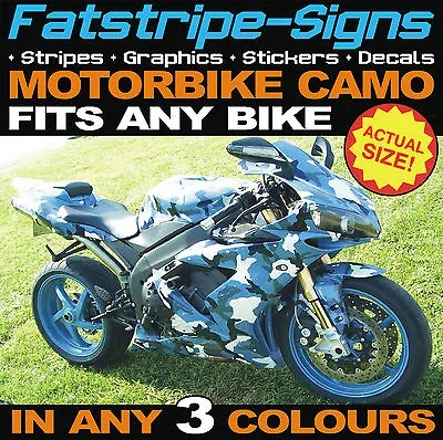MOTORBIKE FULL CAMO KIT VINYL GRAPHICS STICKERS DECALS To Fit SUZUKI KAWASAKI R1 • £39.99
