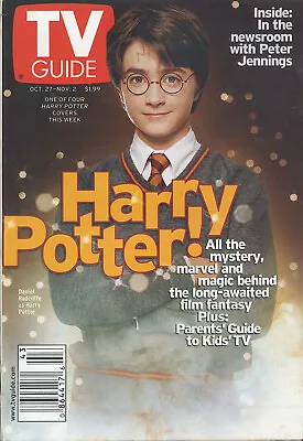 TV Guide Oct 27-Nov 2 2001 Harry Potter(Daniel Radcliffe)/Chgo Ed (1 Of 4 Covs) • $3.25