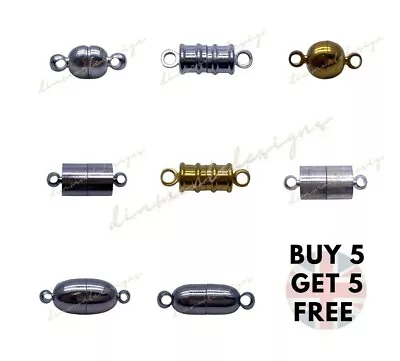 £1.59 • Buy Silver & Gold Plated Magnetic Jewellery Clasps Strong Clasp Findings Necklace UK