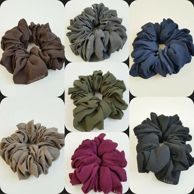 £4.75 • Buy Large Hair Scrunchie Volumiser Chiffon Elastic Hair Tie Bun Hijab Multi Colour