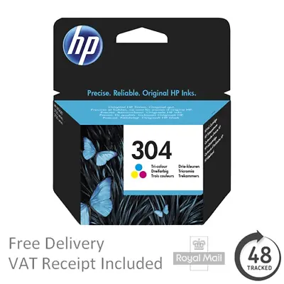 £15.75 • Buy Original HP 304 & 304XL Black / Colour Ink Cartridges For Deskjet 2630 Printers