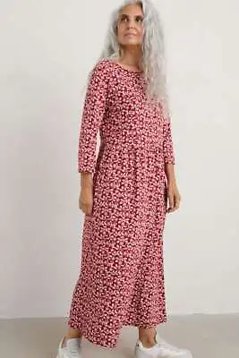 Seasalt Women's Dress - Red Guelder Rose Organic Cotton Jersey Dress - Regular - • £45.95