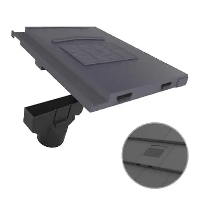 Grey Marley Modern / Mini Stonewold Non-Profile Roof Vent Tile & Pipe Adapter • £54.99