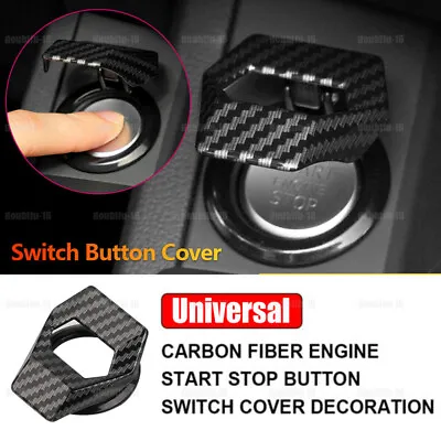 Carbon Fiber Car SUV Engine Start Stop Push Button Switch Trim Cover Accessories • $5.73