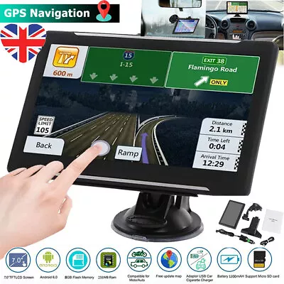 2023 7  Truck Sat NAV HGV LGV Lorry GPS Navigation 8GB UK & Europe Lifetime Maps • £41.88