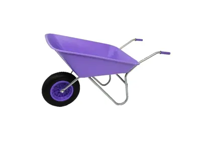 Purple 85l Wheelbarrow Horse Stable Cleaning Hay Equestrian Garden Pneumatic • £57.99